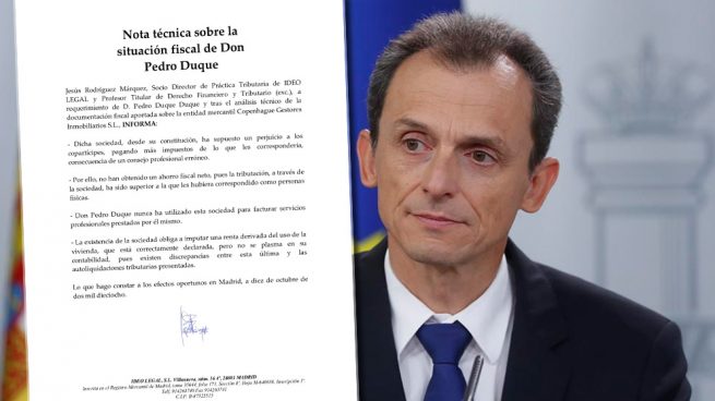 Un informe ‘fake’ de Pedro Duque asegura que su sociedad patrimonial ¡pagó de más a Hacienda!