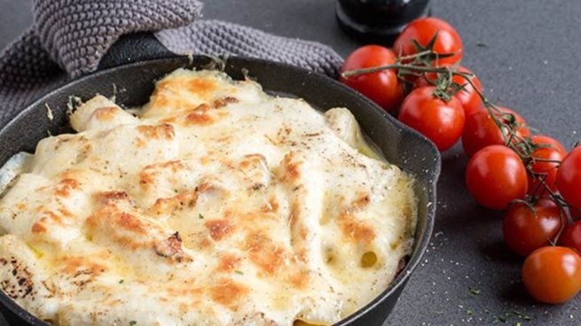 macarrones con humus