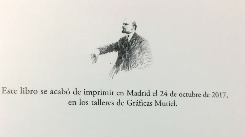 Una imagen de Lenin en la última página del libro ‘A puerta cerrada’, de Luis García Montero