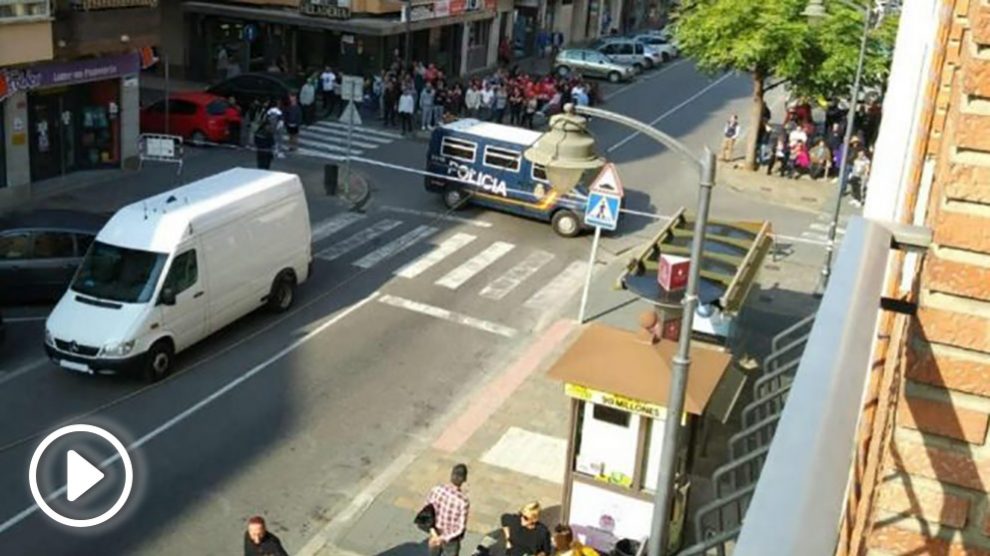 Cordón policial en la que han detenidos a dos presuntos yihadistas españoles