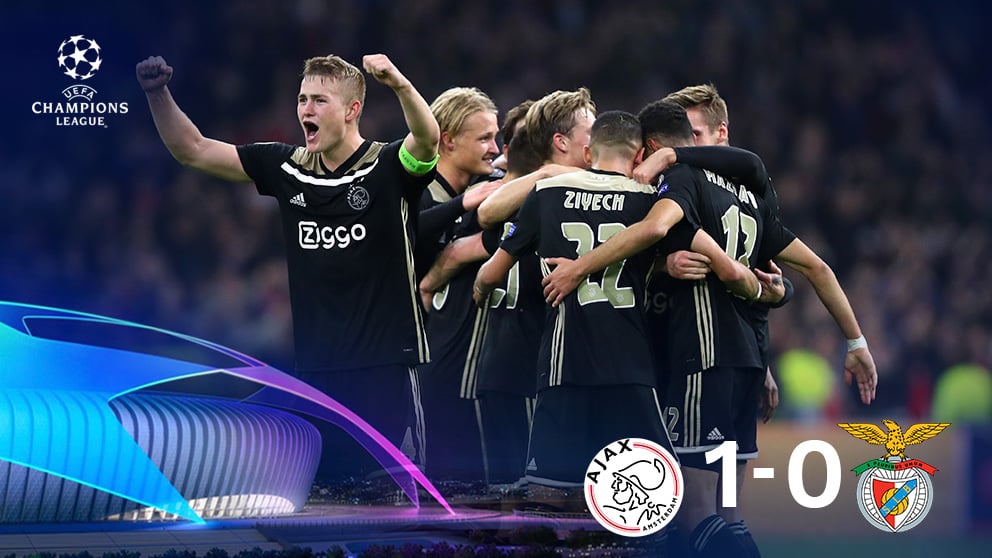 Champions League 2018: Ajax – Benfica | Partido de fútbol hoy, en directo.