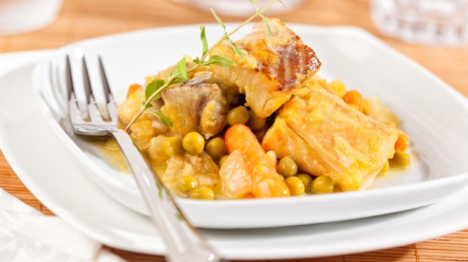 Bacalao con guisantes