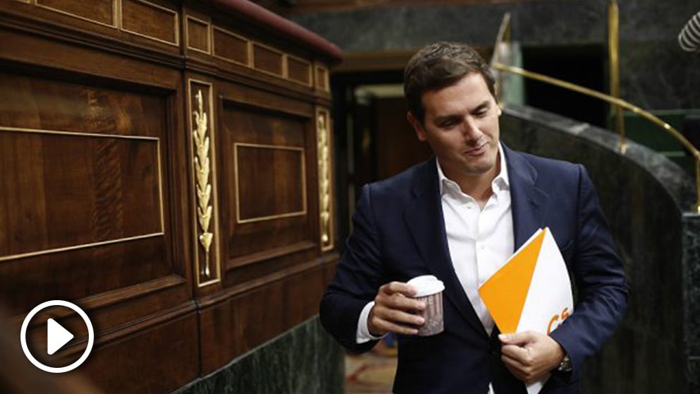 Albert Rivera, líder de Ciudadanos, en el Congreso. (EP)