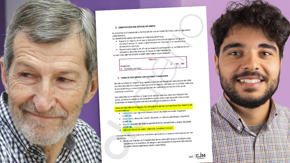 El ex Jemad Julio Rodríguez y el candidato expulsado de las juventudes de Podemos.