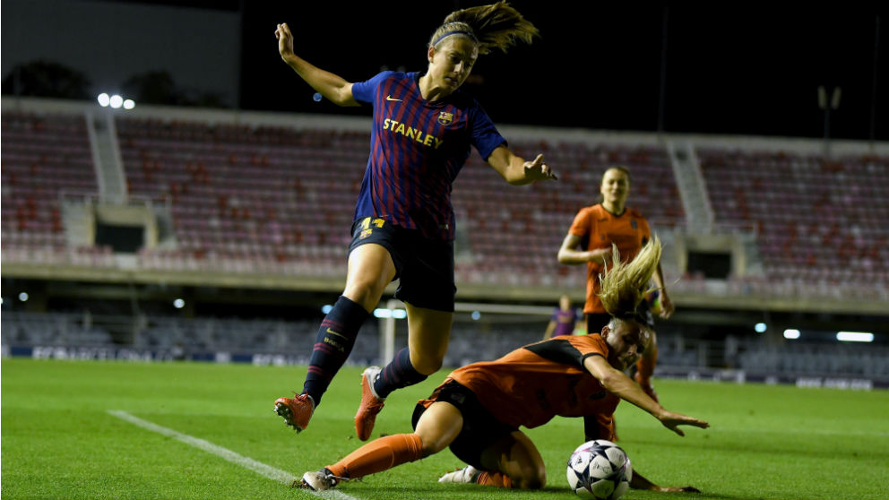 Alexia Putellas, durante un partido con el Barcelona. (Getty)