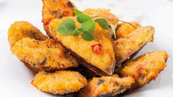 mejillones en tempura