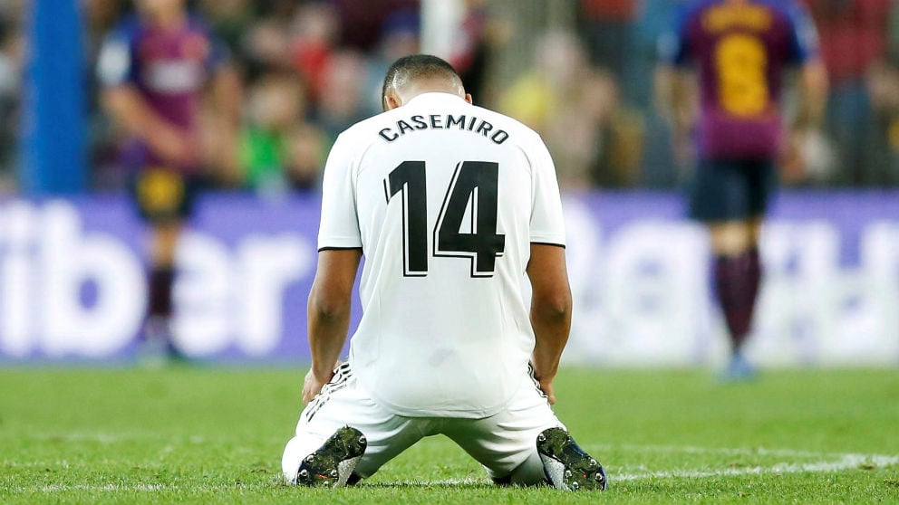 Casemiro, durante el Clásico. (EFE)