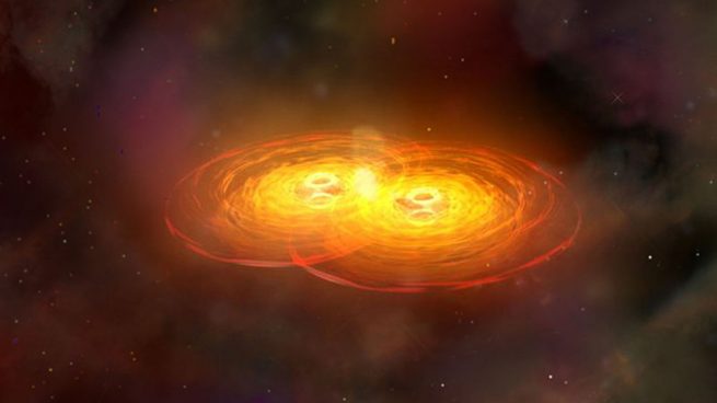 colisión entre agujeros negros supermasivos