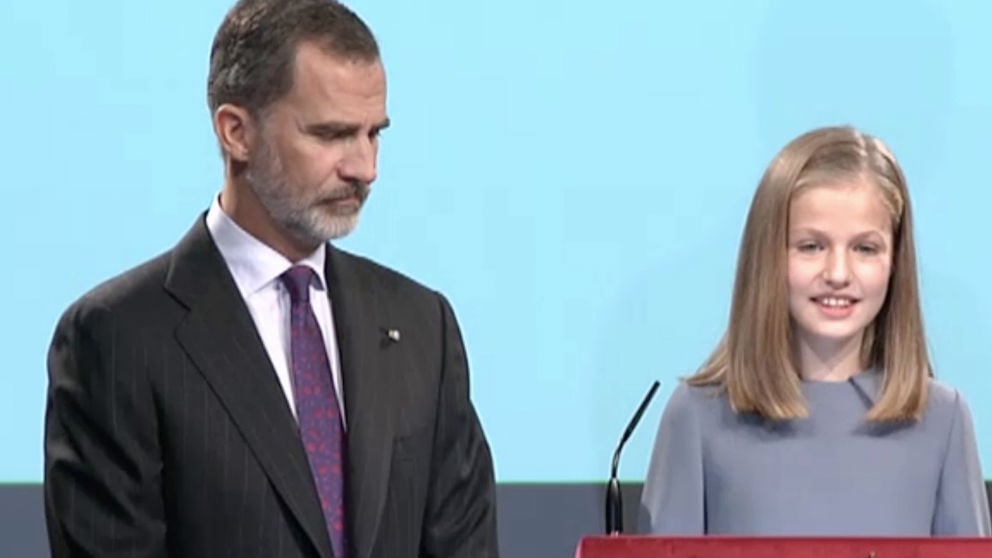 La Princesa Leonor interviene por primera vez como heredera de la Corona en un acto publico