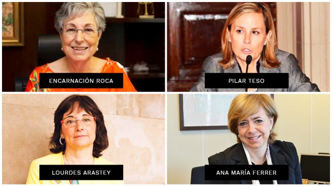 Las magistradas Encarnación Roca, Pilar Teso, Lourdes Arastey y Ana María Ferrer.