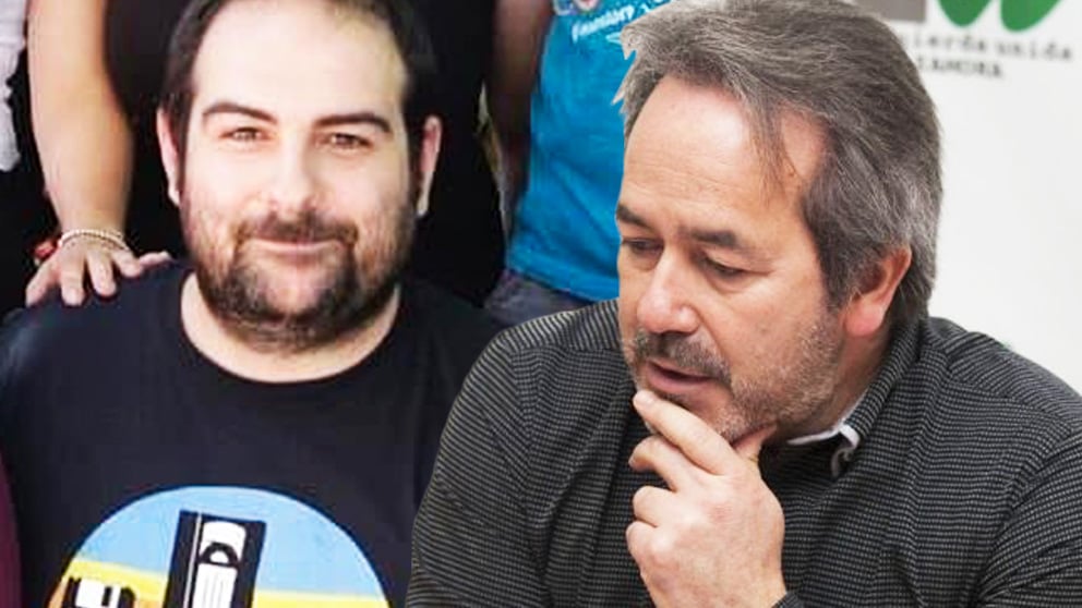 El asistente Jorge Navas y el alcalde de Zamora, Francisco Guarido. (Foto: IU Exterior / IU Zamora)