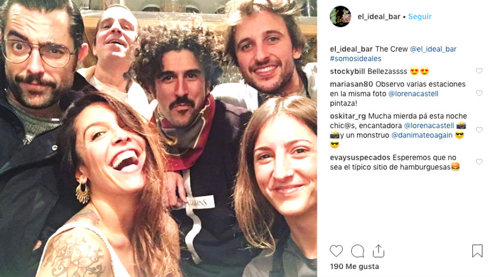 El actor Dani Mateo promociona su bar de Malasaña en su cuenta de Instagram.