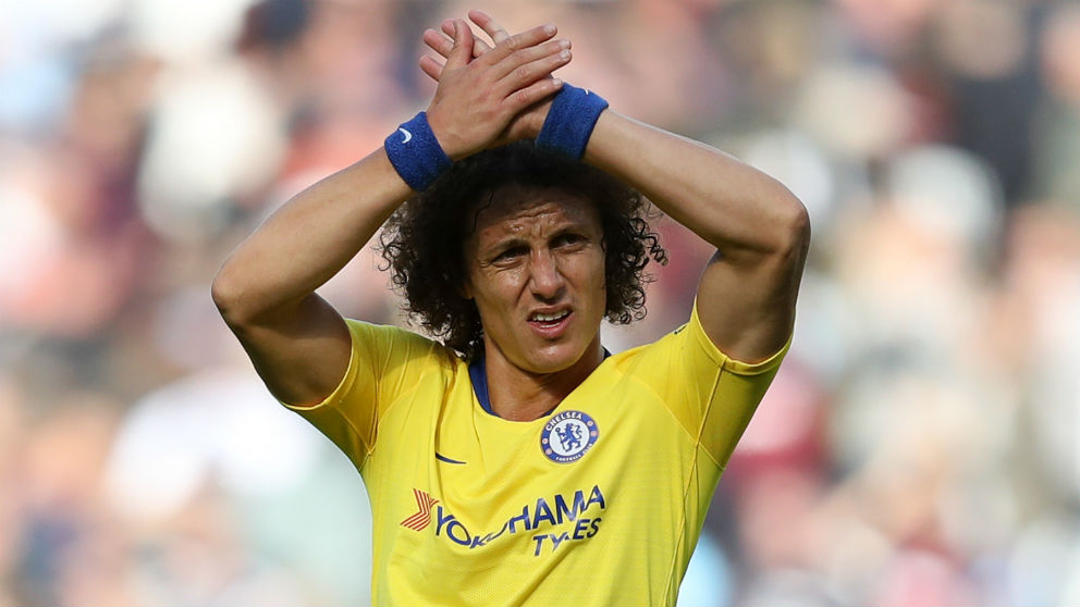 David Luiz, durante un partido con el Chelsea. (Getty)