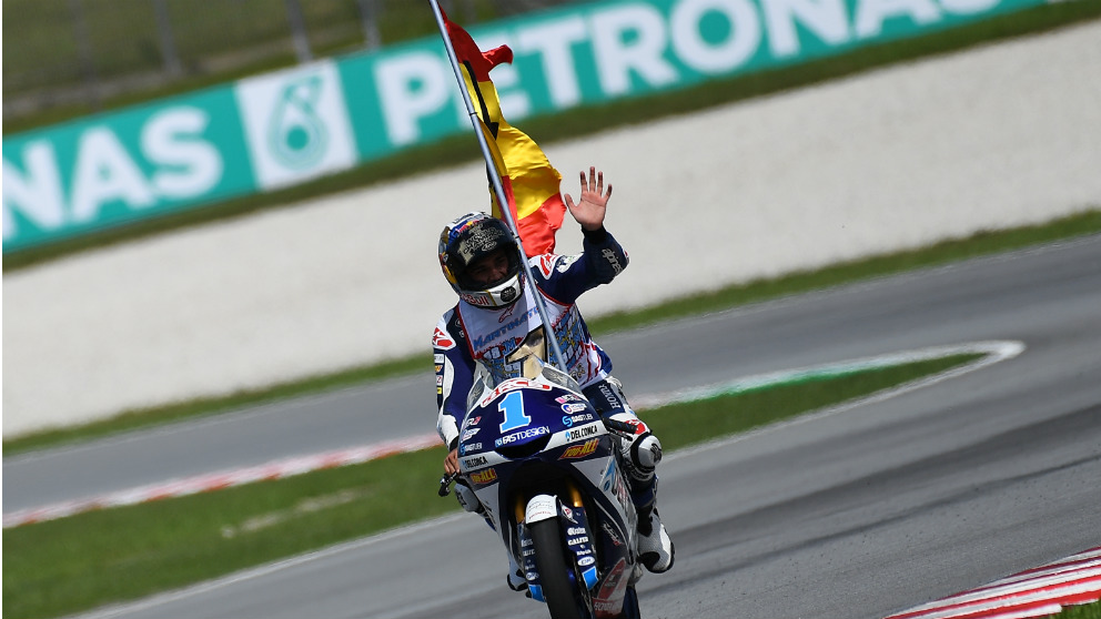 Jorge Martín, flamante campeón del mundo de Moto3. (AFP)