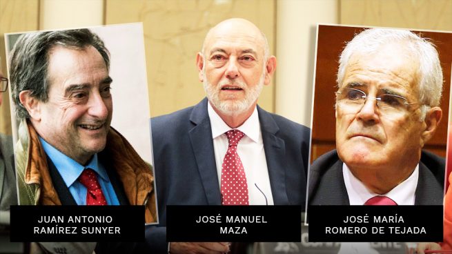  Juan Antonio Ramírez Sunyer, José Manuel Maza y José María Romero de Tejada. Los tres figuras clave en el juicio contra el golpismo catalán y fallecidos en un año.