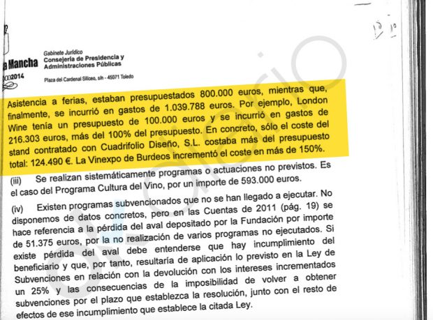Informe de los servicios jurídicos de la Junta de Castilla y León.