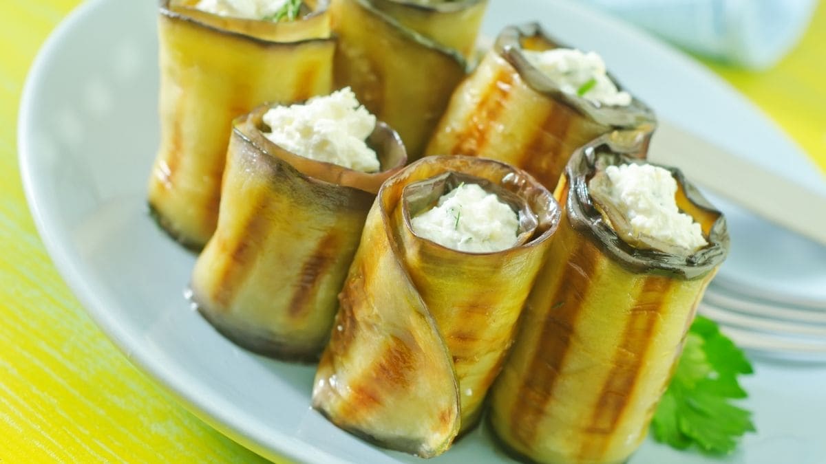 Receta paso a paso de la charlota de berenjenas y queso