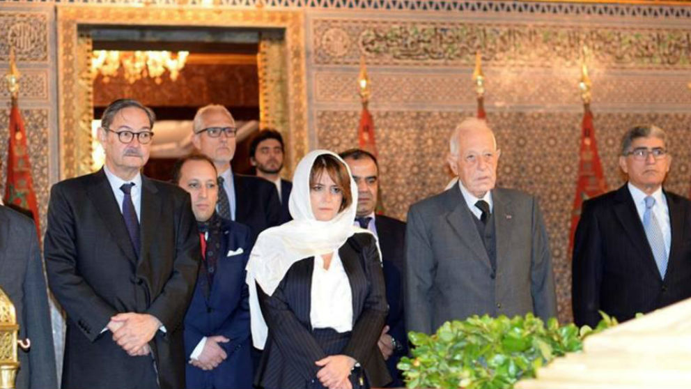 La ministra Dolores Delgado, cubierta con el pañuelo musulmán en su reciente visita a Rabat.