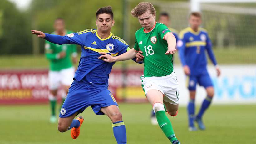 Hasic, jugando con su selección.