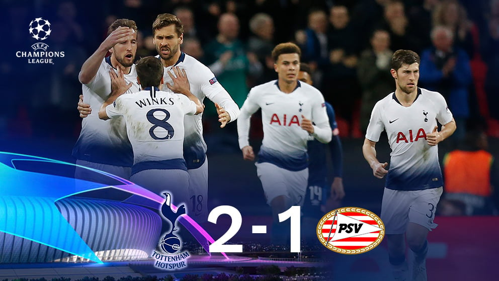 Champions League 2018: Tottenham – PSV | Partido de fútbol hoy, en directo.
