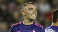 Iago Aspas durante un encuentro de la presente temporada del Celta (AFP).