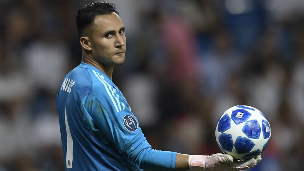 Keylor Navas, en un partidlo de Champions. (AFP)