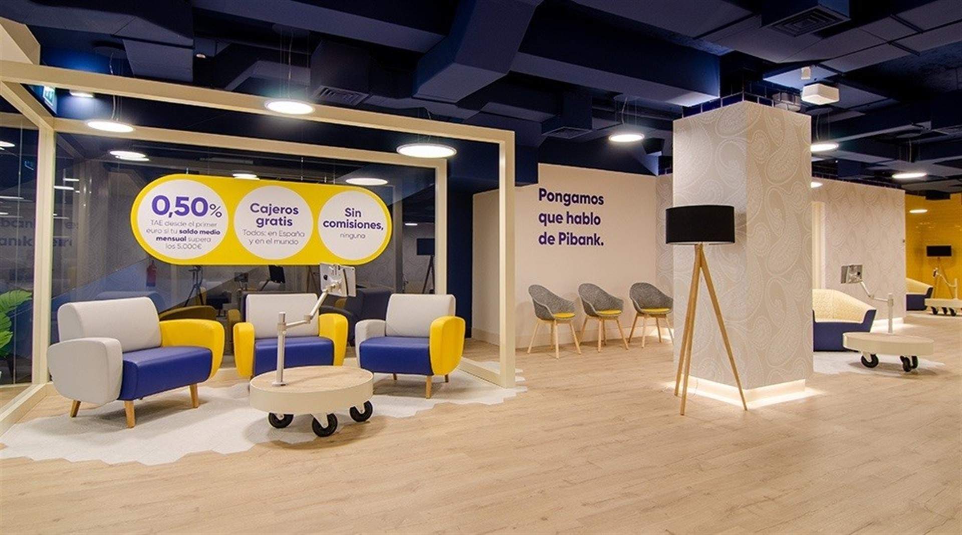 Oficina de Pibank, el banco digital del grupo Pichincha en España
