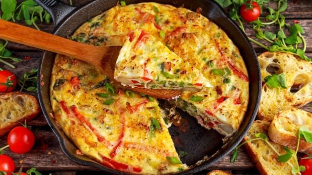 Receta de frittata de garbanzos