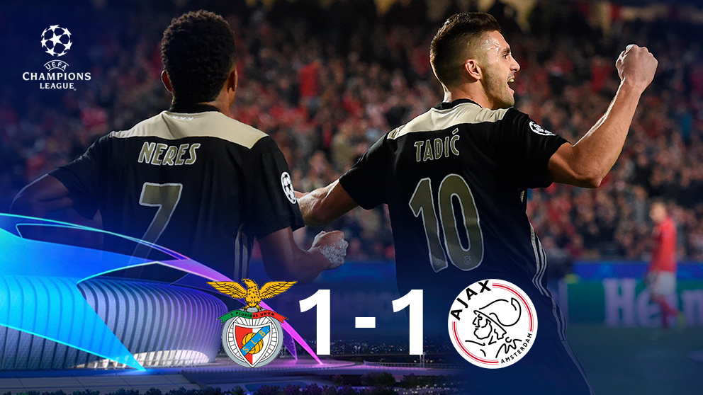 Benfica y Ajax empatan.