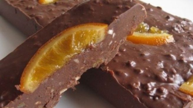 Turrón de chocolate a la naranja