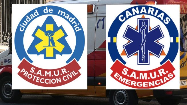 Logotipos del SAMUR de Madrid y el plagio de Canarias.
