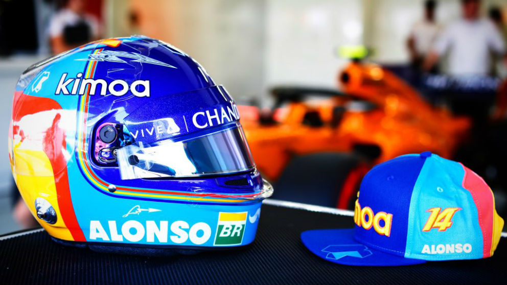 El casco que lucirá Fernando Alonso en el GP de Abu Dhabi. (@alo_oficial)