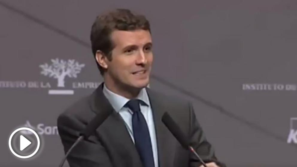 Pablo Casado en el XXI Congreso Familiar de Empresa en Valencia.