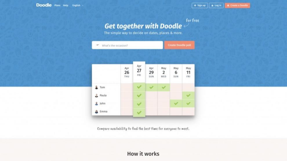 Todos los pasos para hacer una encuesta en Doodle