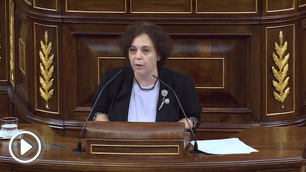 La diputada de Podemos Gloria Elizo, el pasado 20 de septiembre en el Congreso.