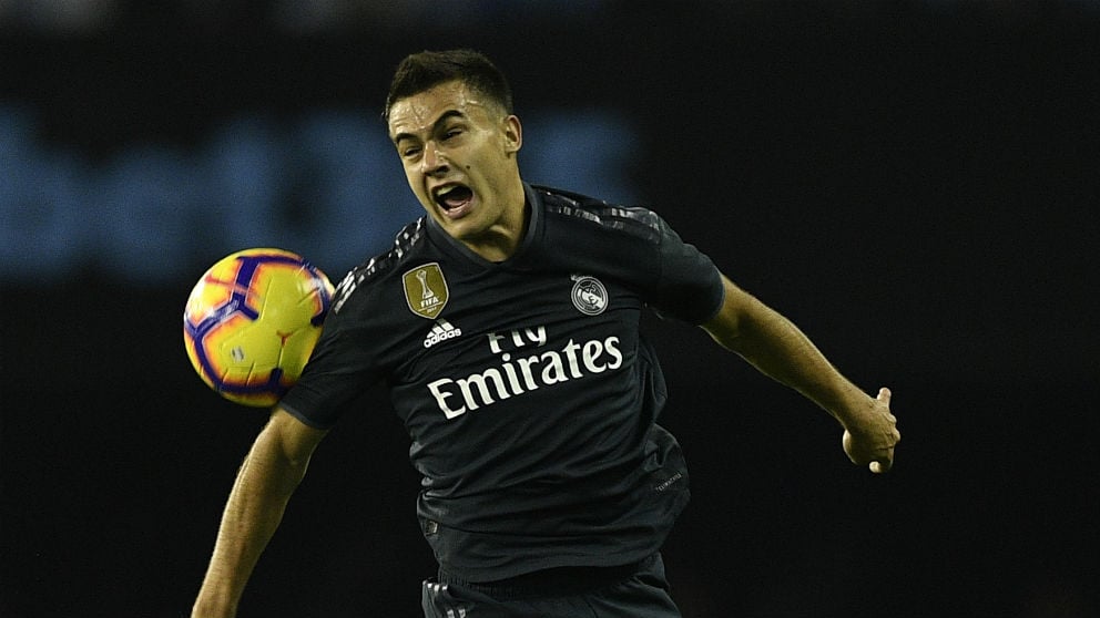 Sergio Reguilón durante el Real Madrid – Celta. (Getty)