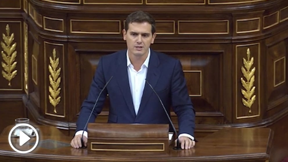 El líder de Ciudadanos, Albert Rivera, en el Congreso de los Diputados.