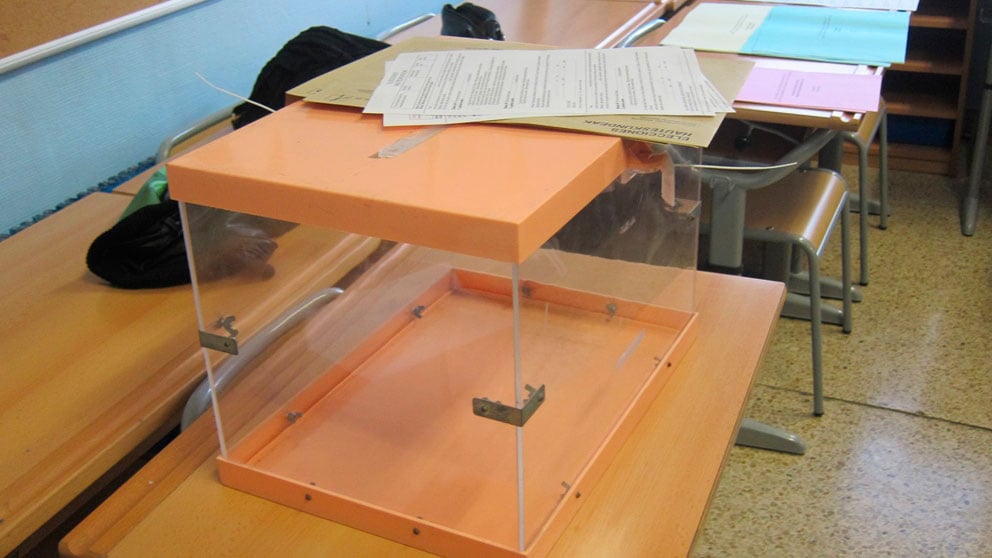 Una de las urnas en las que se decidirán los resultados de las Elecciones Andalucía 2018. Foto: Europa Press