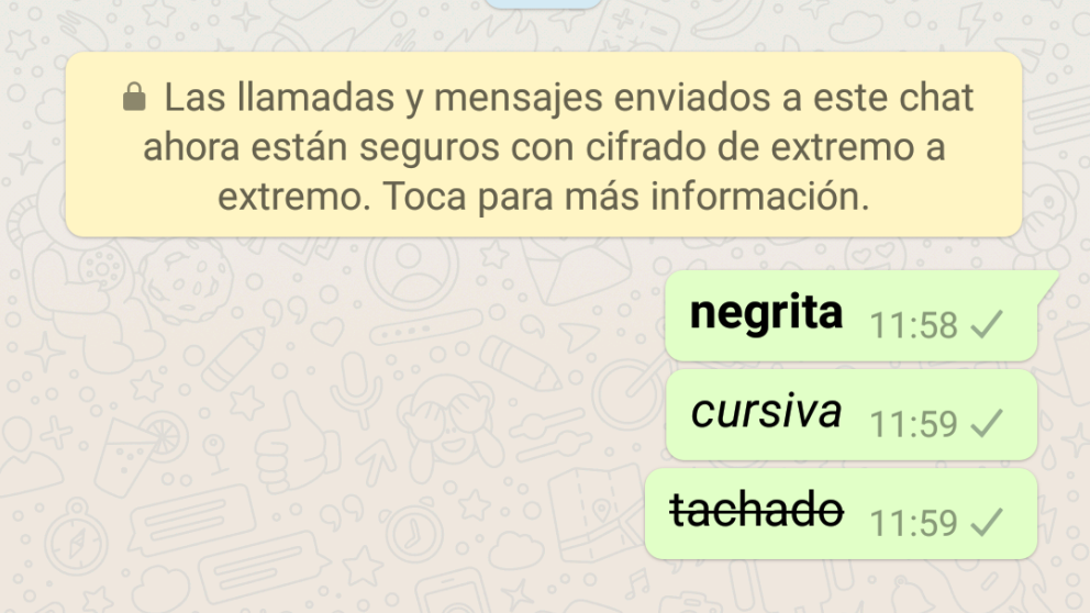 Cómo cambiar el formato del texto en los mensajes de WhatsApp