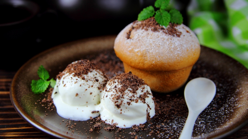 Receta de magdalenas de chocolate y queso