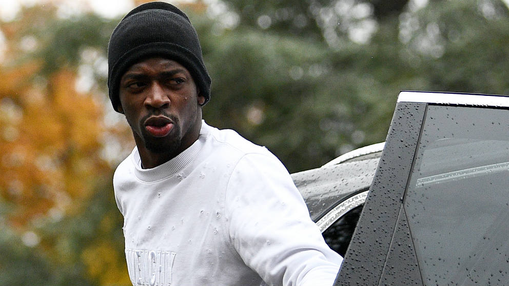 Dembelé, a su llegada a la concentración de Francia. (AFP)