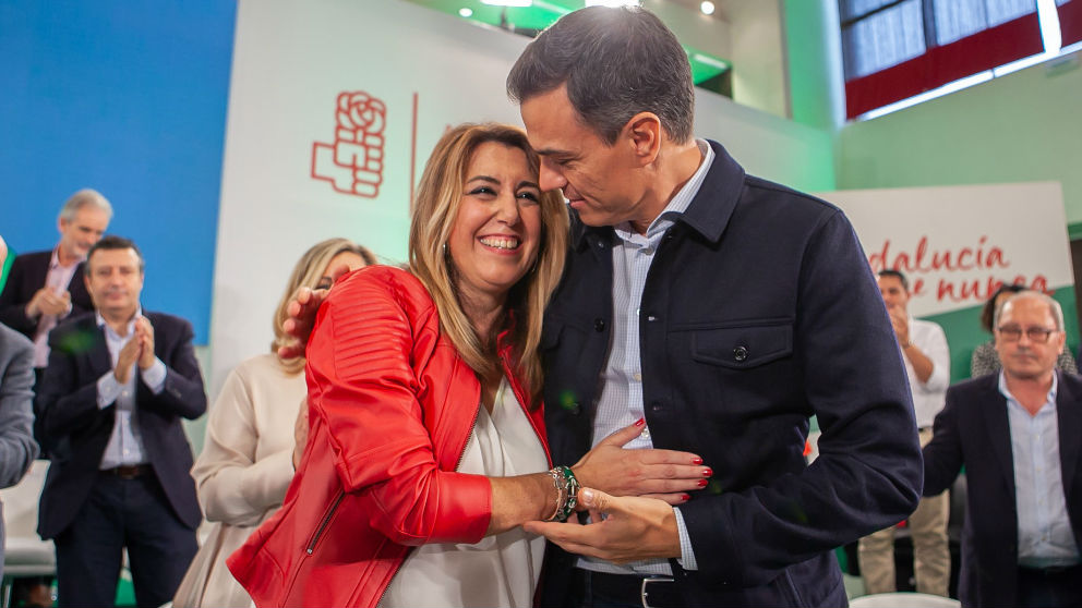 Pedro Sánchez y Susana Díaz en un acto del PSOE.