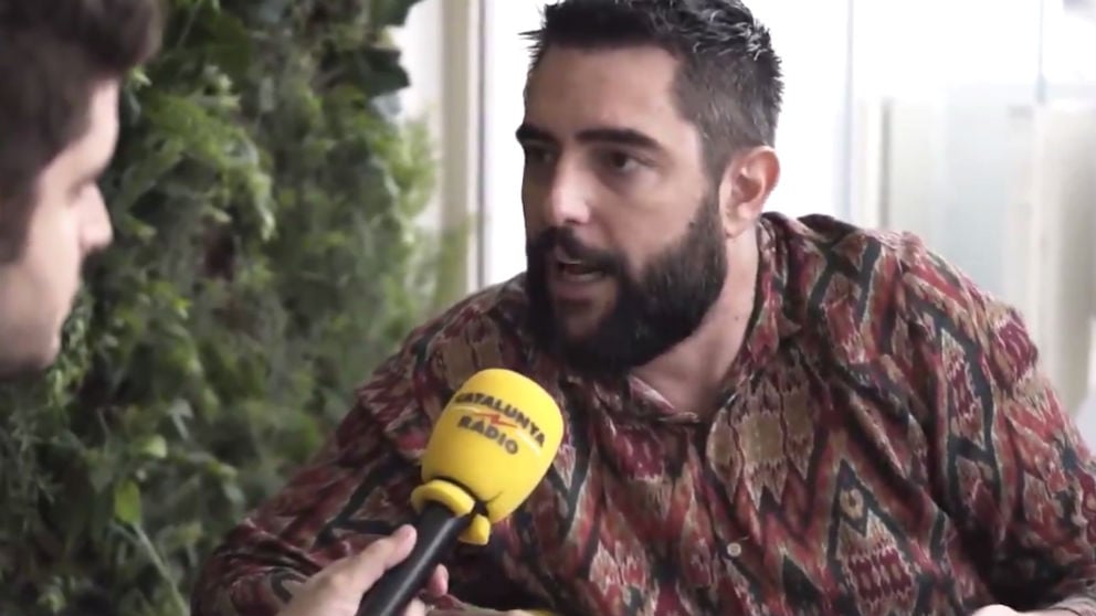 El actor Dani Mateo, durante la entrevista concedida a Catalunya Radio.