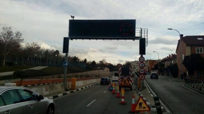 La lluvia está afectando a las carreteras de Madrid.