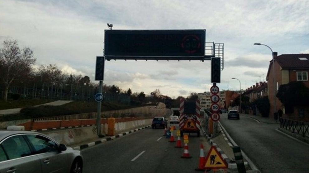 La lluvia está afectando a las carreteras de Madrid.