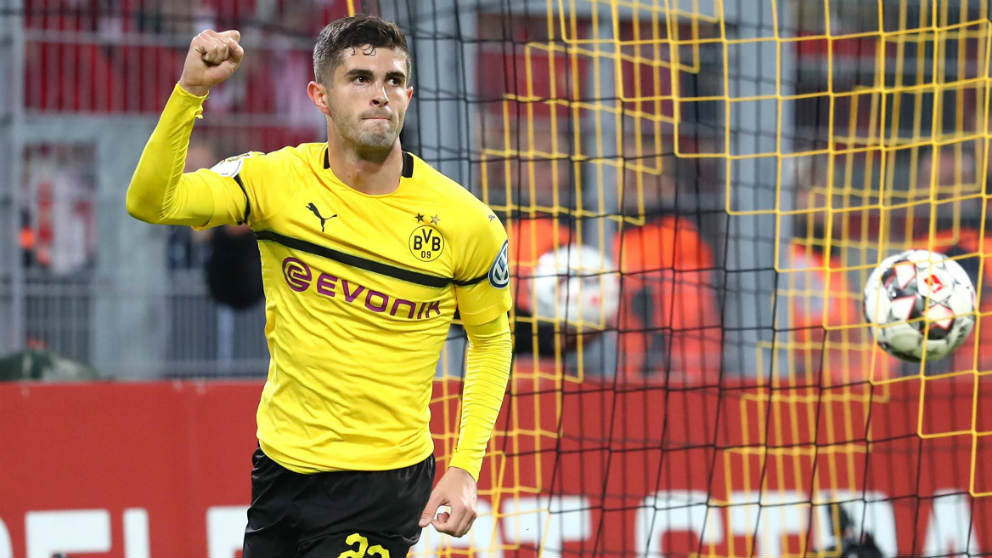 Pulisic celebra un gol con el Dortmund. (Cordon Press)