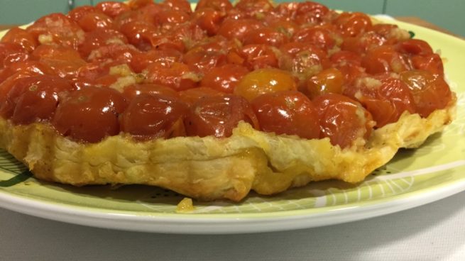 tarta tatin de tomates cherry