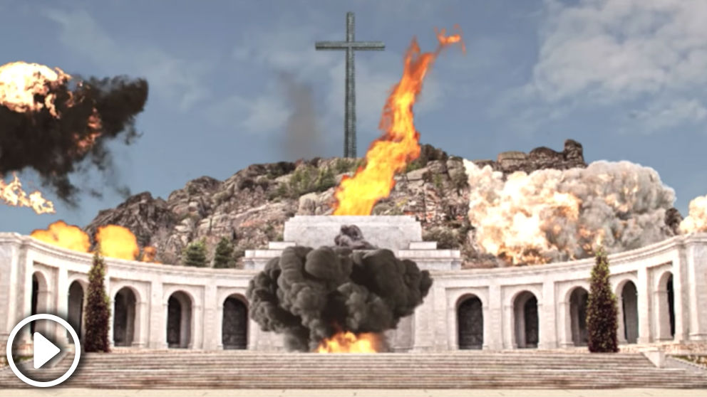 Vídeo de ficción promocional del festival ‘Barnasants’ en el que se vuela por los aires el Valle de los Caídos