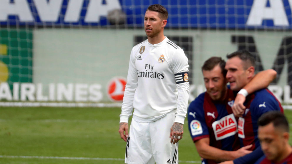 Sergio Ramos, durante el Real Madrid – Eibar. (EFE)