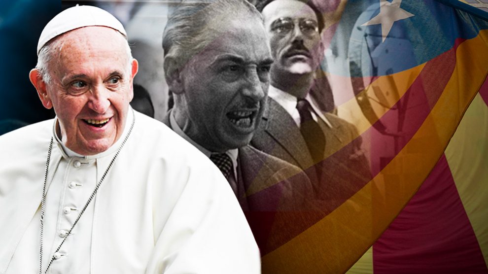 El Papa Francisco y el ex presidente de la Generalitat Lluís Companys.